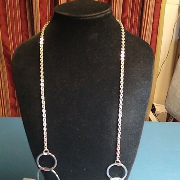 Vintage Bonnie J Elegant Multi-Color Open Circle Necklace - Picture 4 of 9